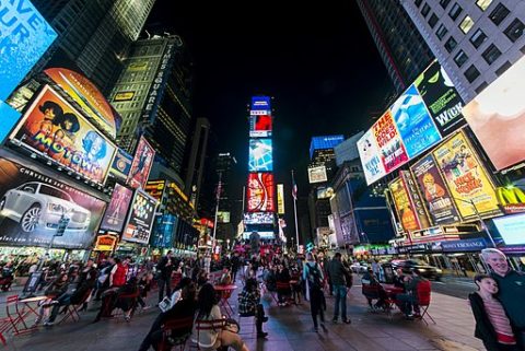 Times Square at night