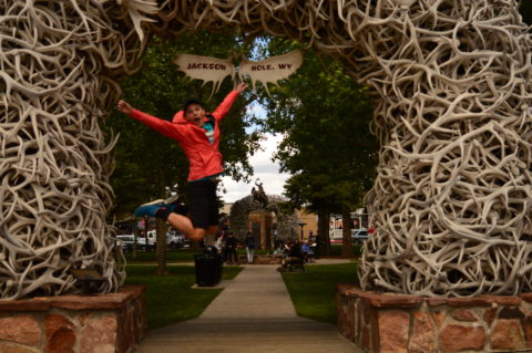 Elk antler arches in Jackson, Wyoming