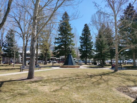 A view of the Jackson Hole Town Square