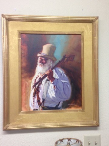 Full disclosure: Okay, so this isn't actually George Ruf Sr. It's a painting of a random mountain man we've got hanging in our lobby that nevertheless bears an eerie resemblance to George. Who knows? Maybe it could be his father.
