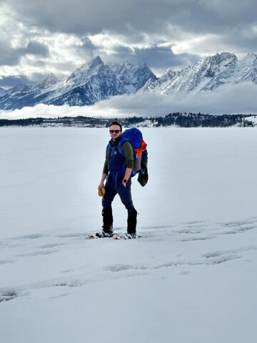 This is me snowshoeing Jackson Lake.